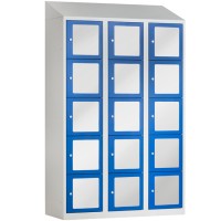 BASIC Locker with 15 transparent doors